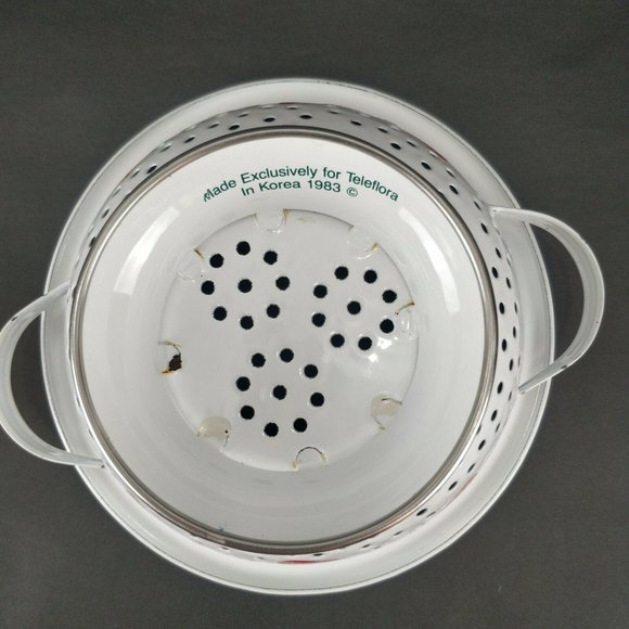 Vintage Teleflora 1983 Strawberry Country Kitchen Strainer Drainer Colander 8'' - Picture 8 of 8